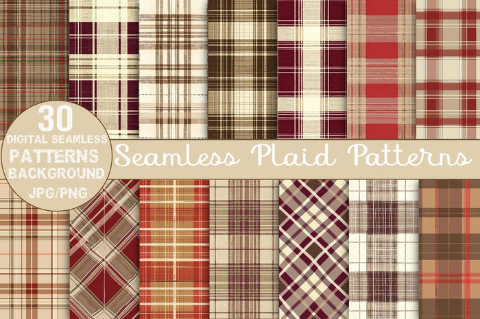 Plaid Patterns Clipart Bundle