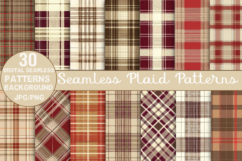 Plaid Patterns Clipart Bundle - CraftNest - Digital Crafting and Art
