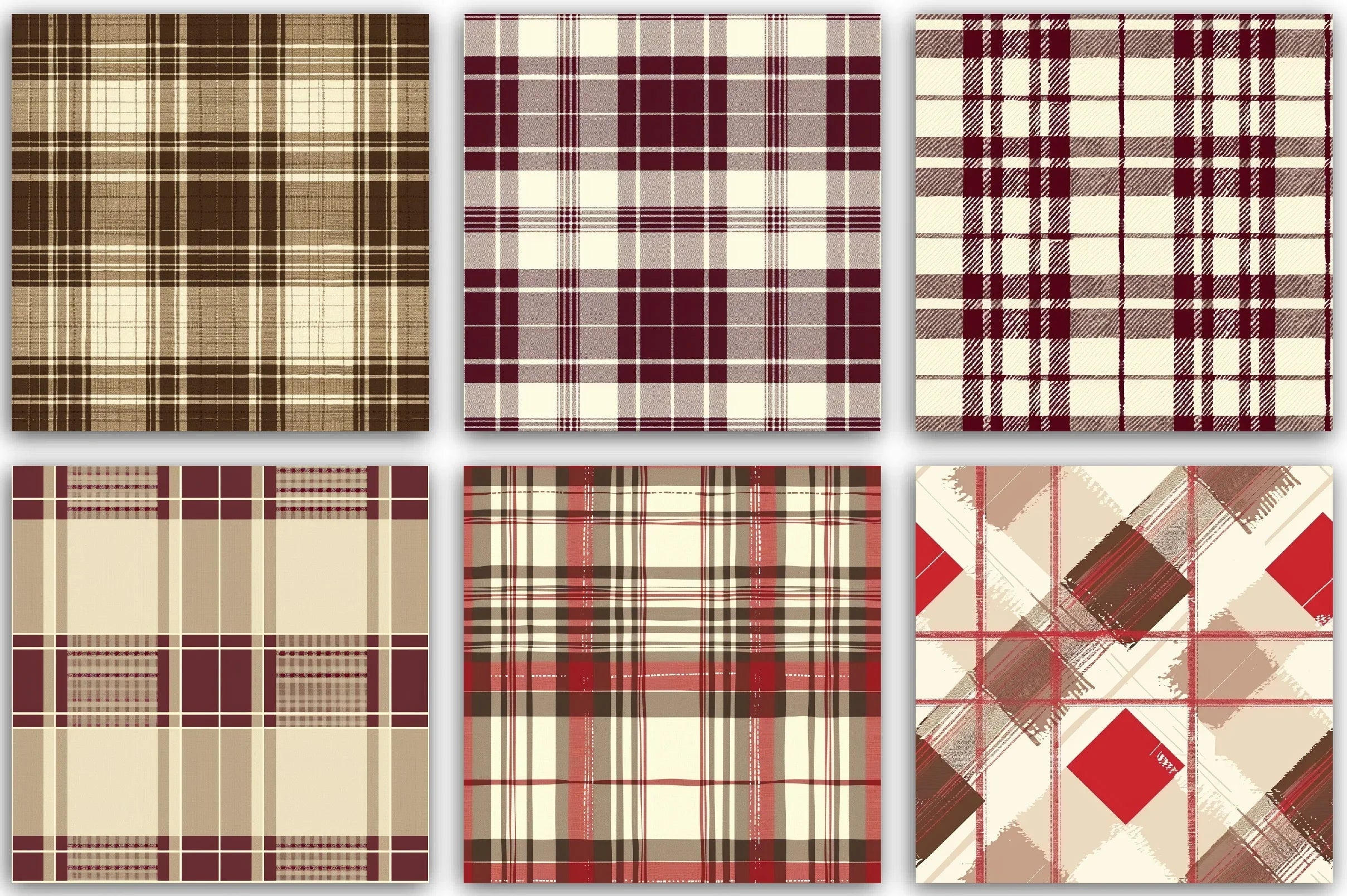 Plaid Patterns Clipart Bundle - CraftNest - Digital Crafting and Art