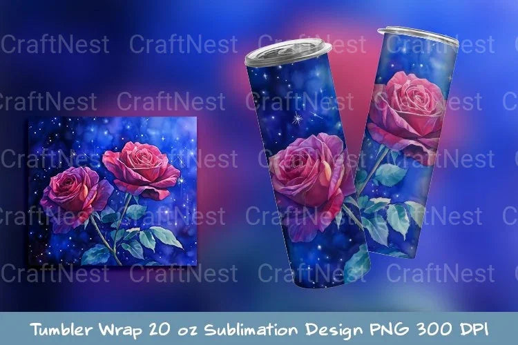 Rose Tumbler Wrap - CraftNest - Digital Crafting and Art