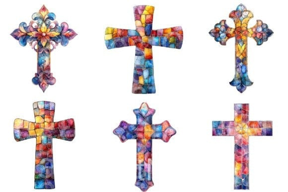 Stained Glass Cross Clipart Bundle - CraftNest - Digital Crafting and Art