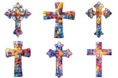 Stained Glass Cross Clipart Bundle - CraftNest - Digital Crafting and Art