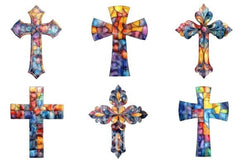 Stained Glass Cross Clipart Bundle - CraftNest - Digital Crafting and Art
