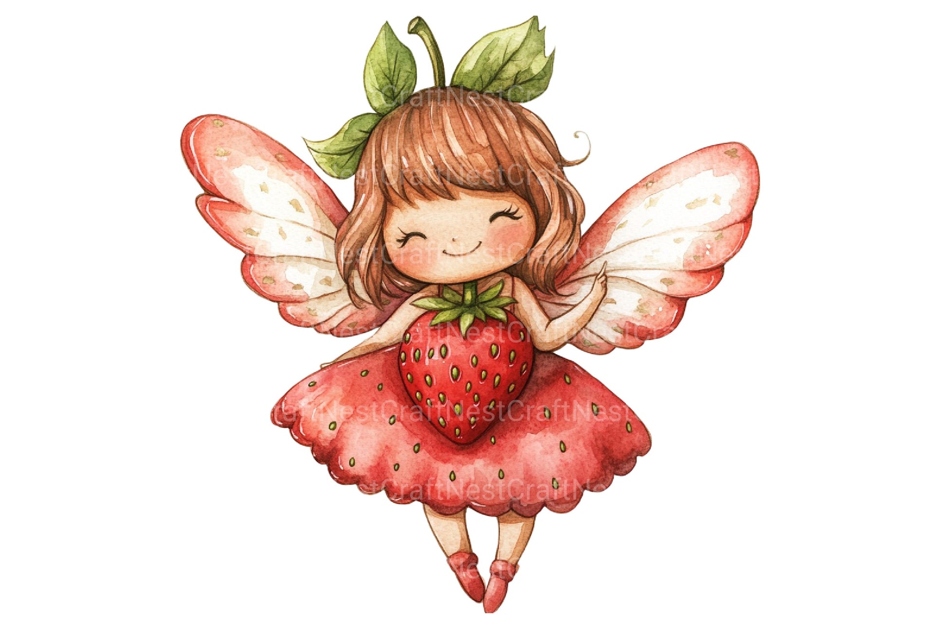 Strawberry Fairy Clipart Bundle - CraftNest - Digital Crafting and Art