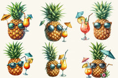 Summer Pineapple Clipart Bundle 2 - CraftNest - Digital Crafting and Art
