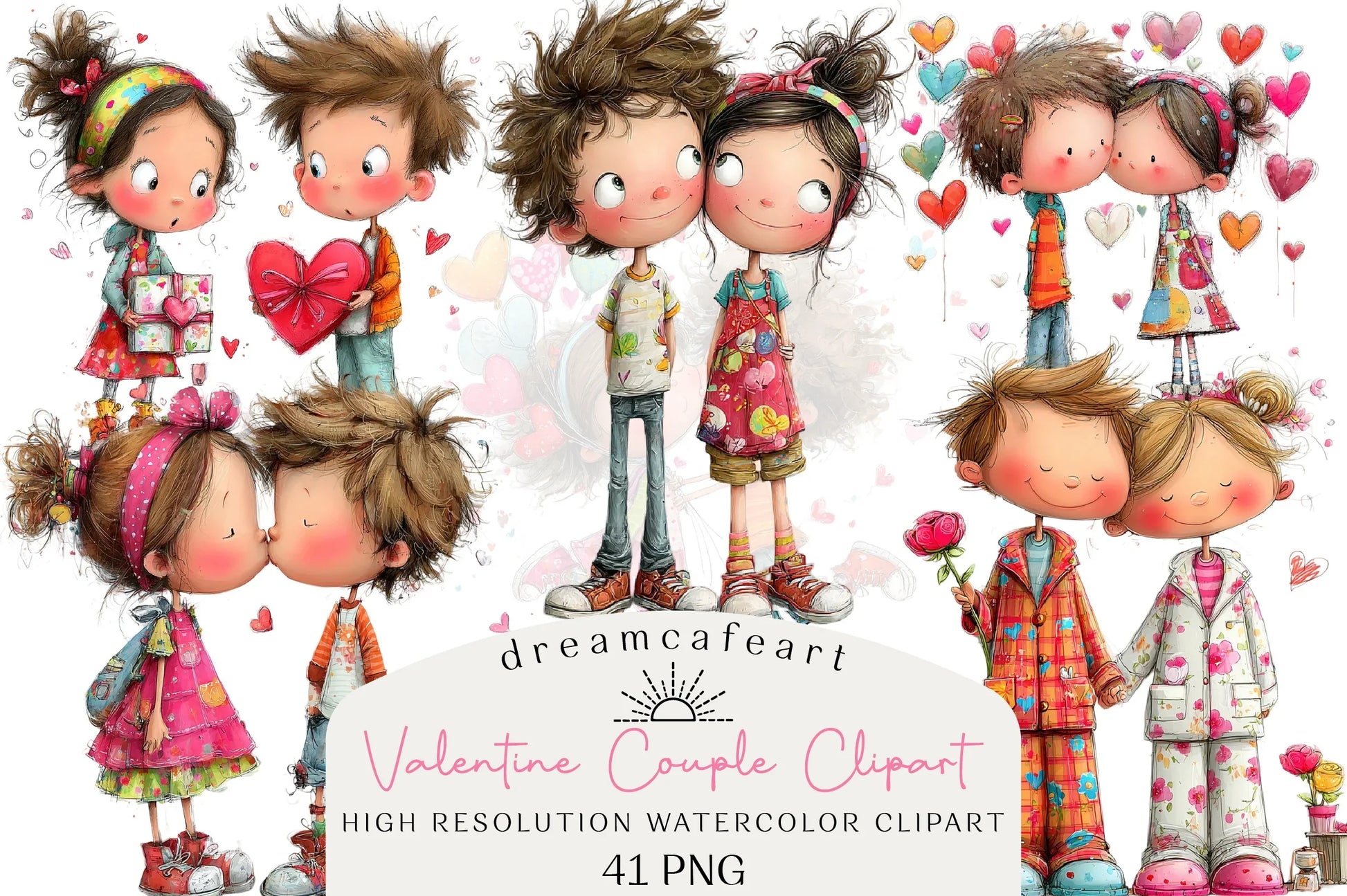 Valentine Couple Clipart Bundle - CraftNest - Digital Crafting and Art