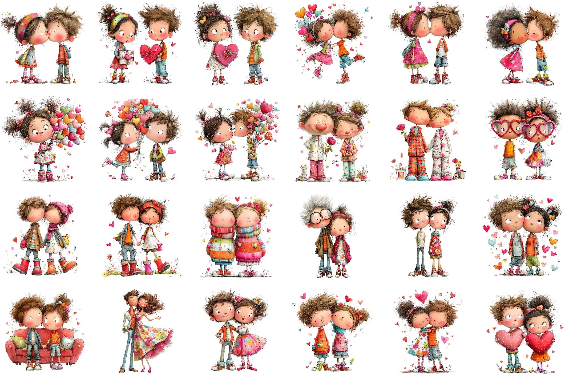 Valentine Couple Clipart Bundle - CraftNest - Digital Crafting and Art