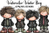 Winter Boy Clipart Bundle