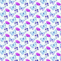 Flower & Butterfly Seamless Digital Paper - CraftNest - Digital Crafting and Art