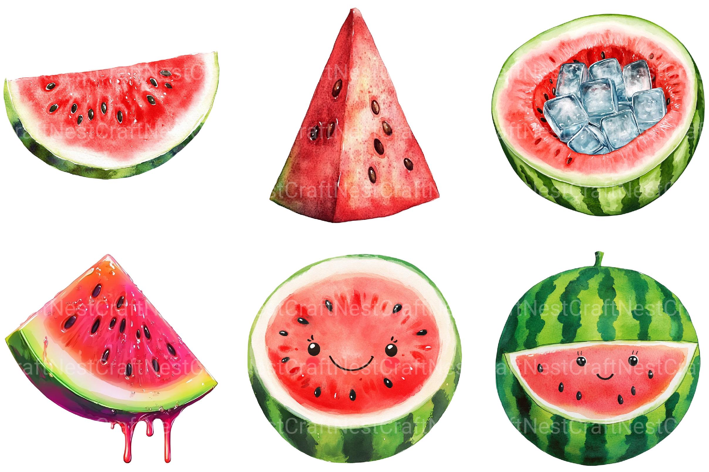 Watermelon Clipart - CraftNest - Digital Crafting and Art