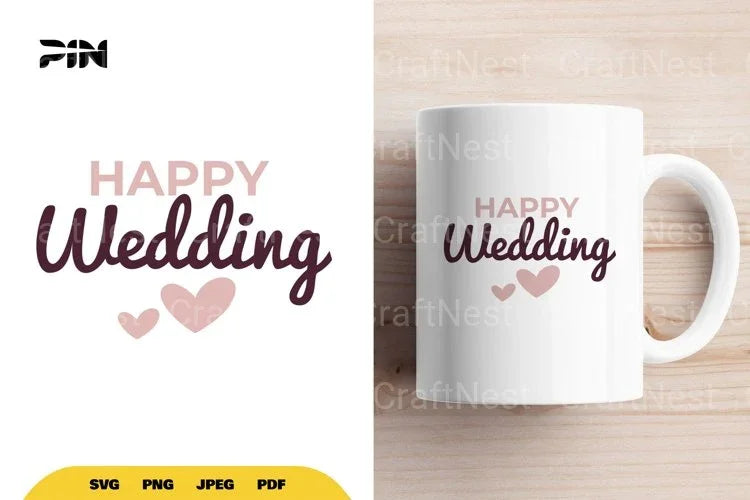 Happy Wedding SVG Bundle - CraftNest - Digital Crafting and Art