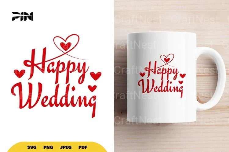 Happy Wedding SVG Bundle - CraftNest - Digital Crafting and Art
