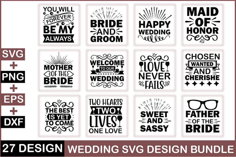 Wedding SVG Bundle 1 - CraftNest - Digital Crafting and Art