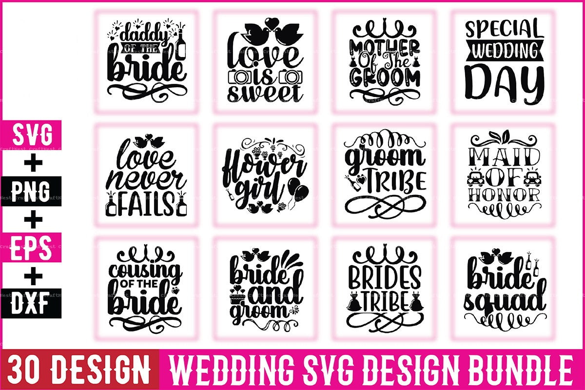Wedding Design SVG Bundle 1