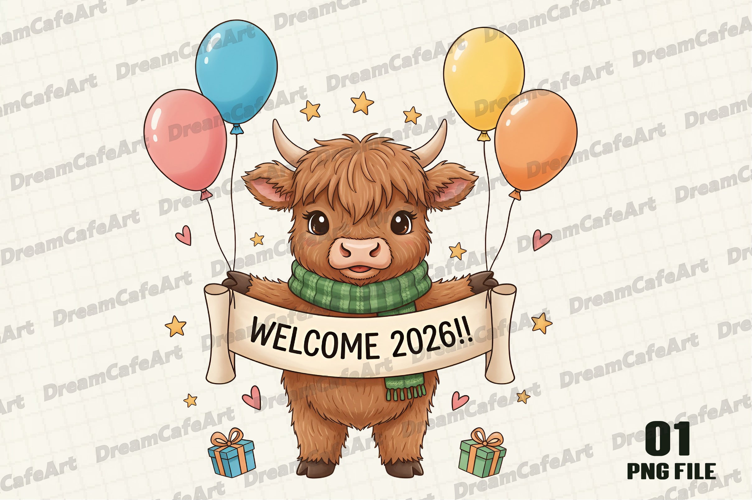 Highland Cow Clipart Bundle 2026