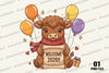Welcome 2026 Highland Cow Clipart Bundle