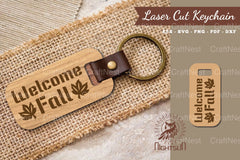 Welcome Fall Laser Cut Keychain Design Bundle - CraftNest - Digital Crafting and Art