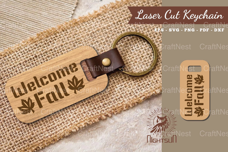 Welcome Fall Laser Cut Keychain Design Bundle - CraftNest - Digital Crafting and Art