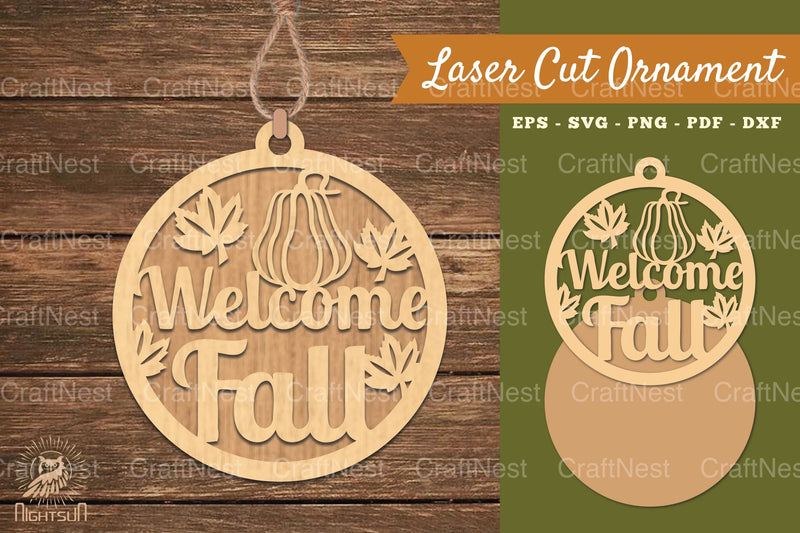 Welcome Fall Laser Cut Ornament SVG Bundle - CraftNest - Digital Crafting and Art
