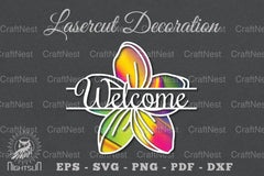 Welcome Flower Laser Cut SVG Bundle - CraftNest - Digital Crafting and Art