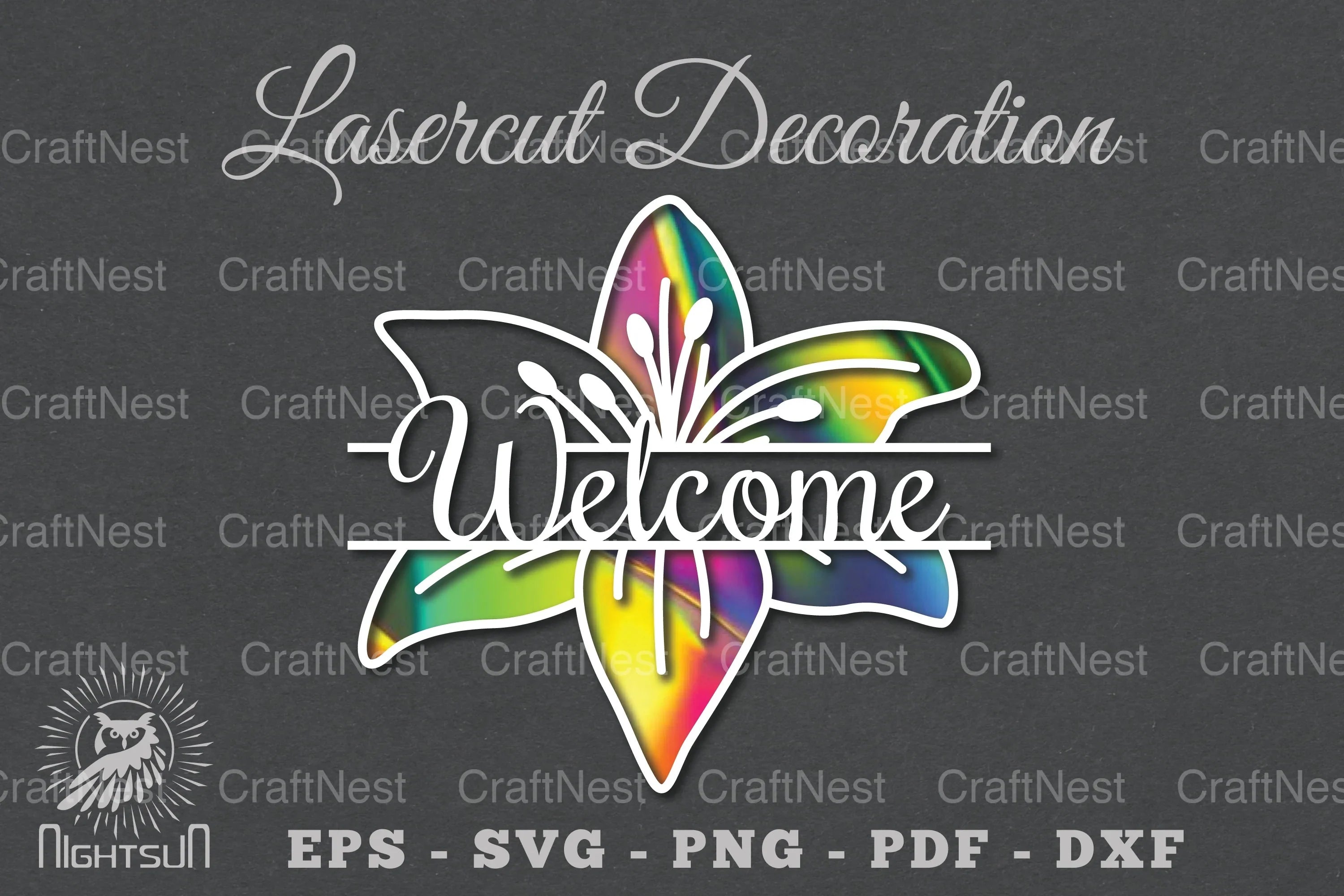 Welcome Flower Laser Cut SVG Bundle - CraftNest - Digital Crafting and Art