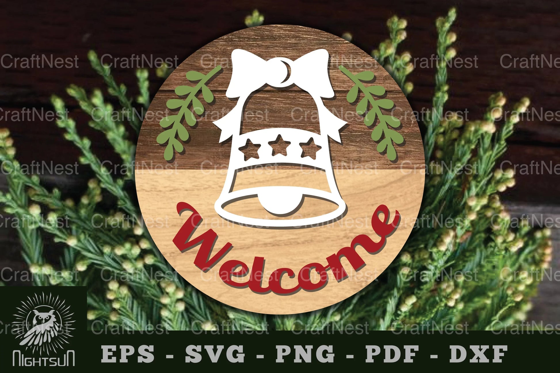 Welcome Round Laser Cut Sign Clipart Bundle - CraftNest - Digital Crafting and Art