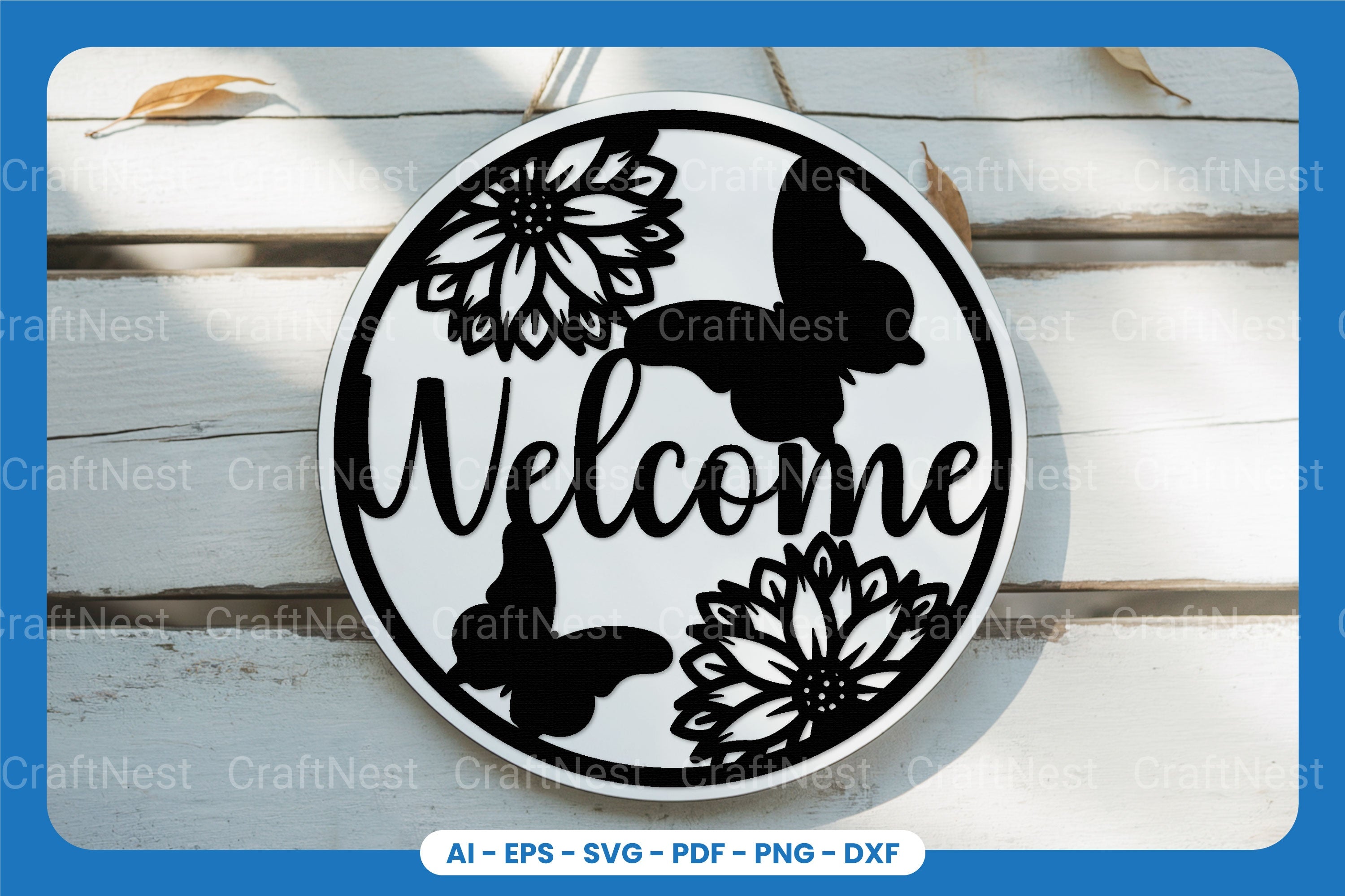 Welcome Sign Laser Cut SVG Bundle - Clipart Collection