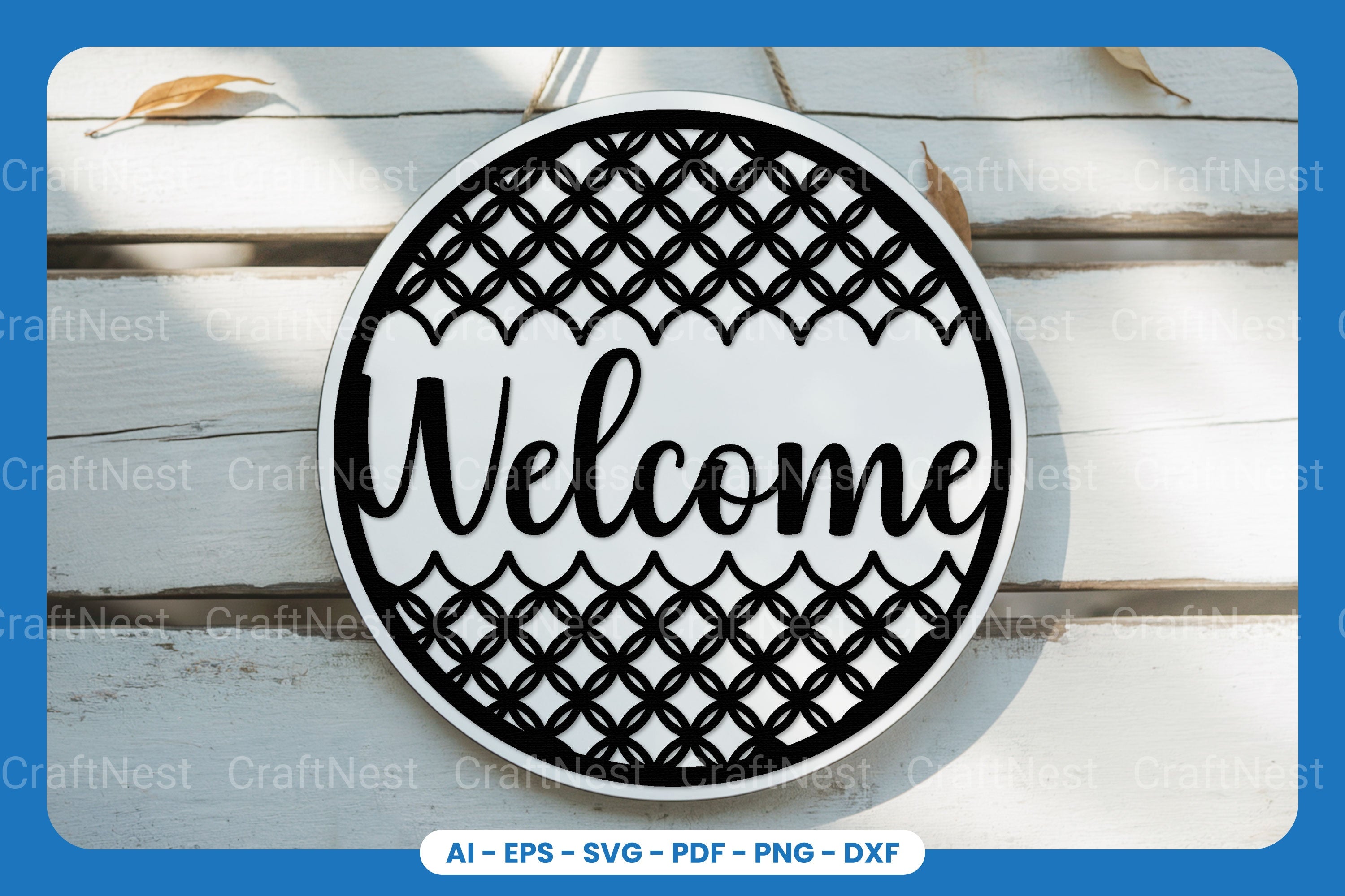 Welcome Sign Laser Cut SVG Clipart Bundle