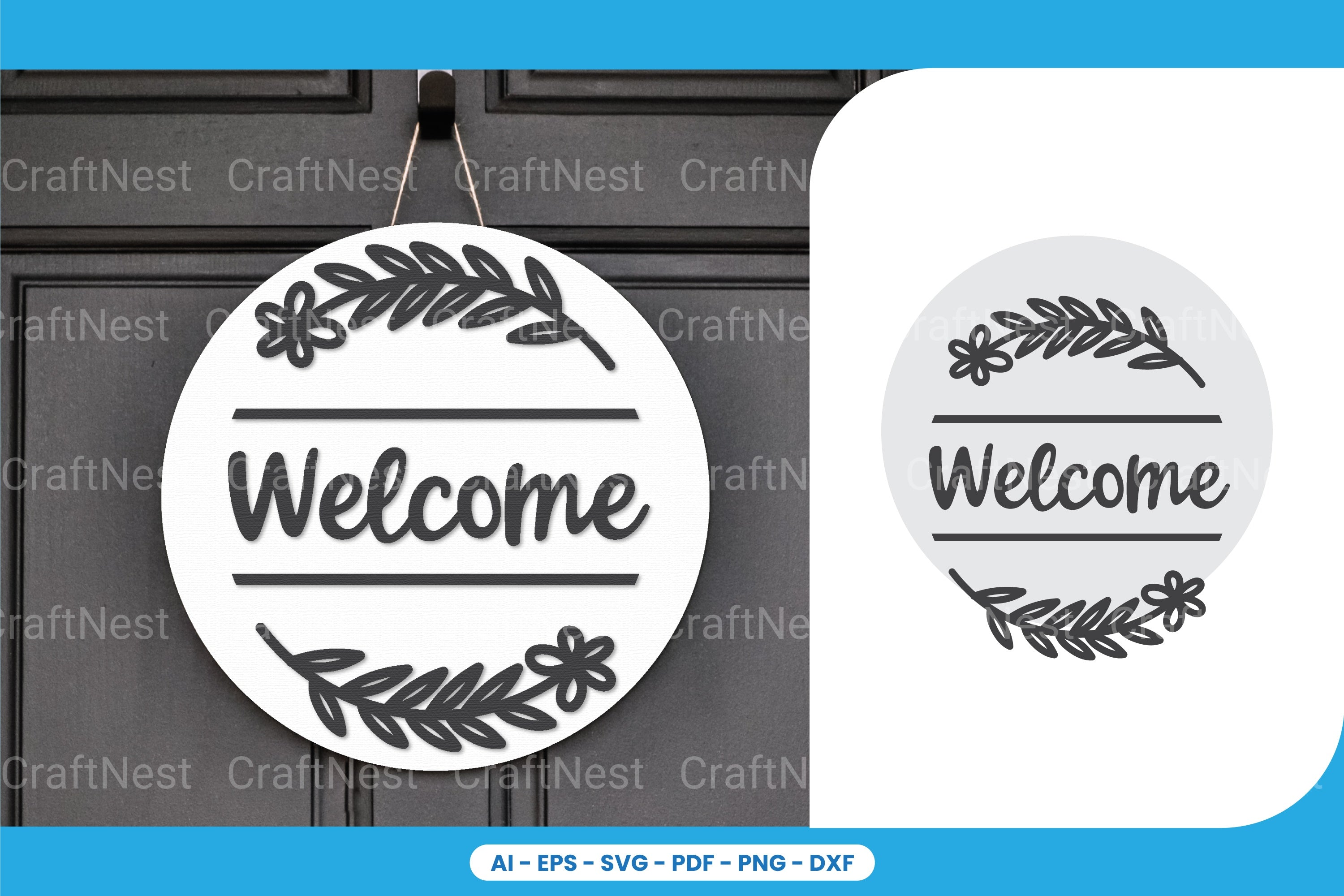 Welcome Sign Laser Cut SVG Bundle - Clipart Collection