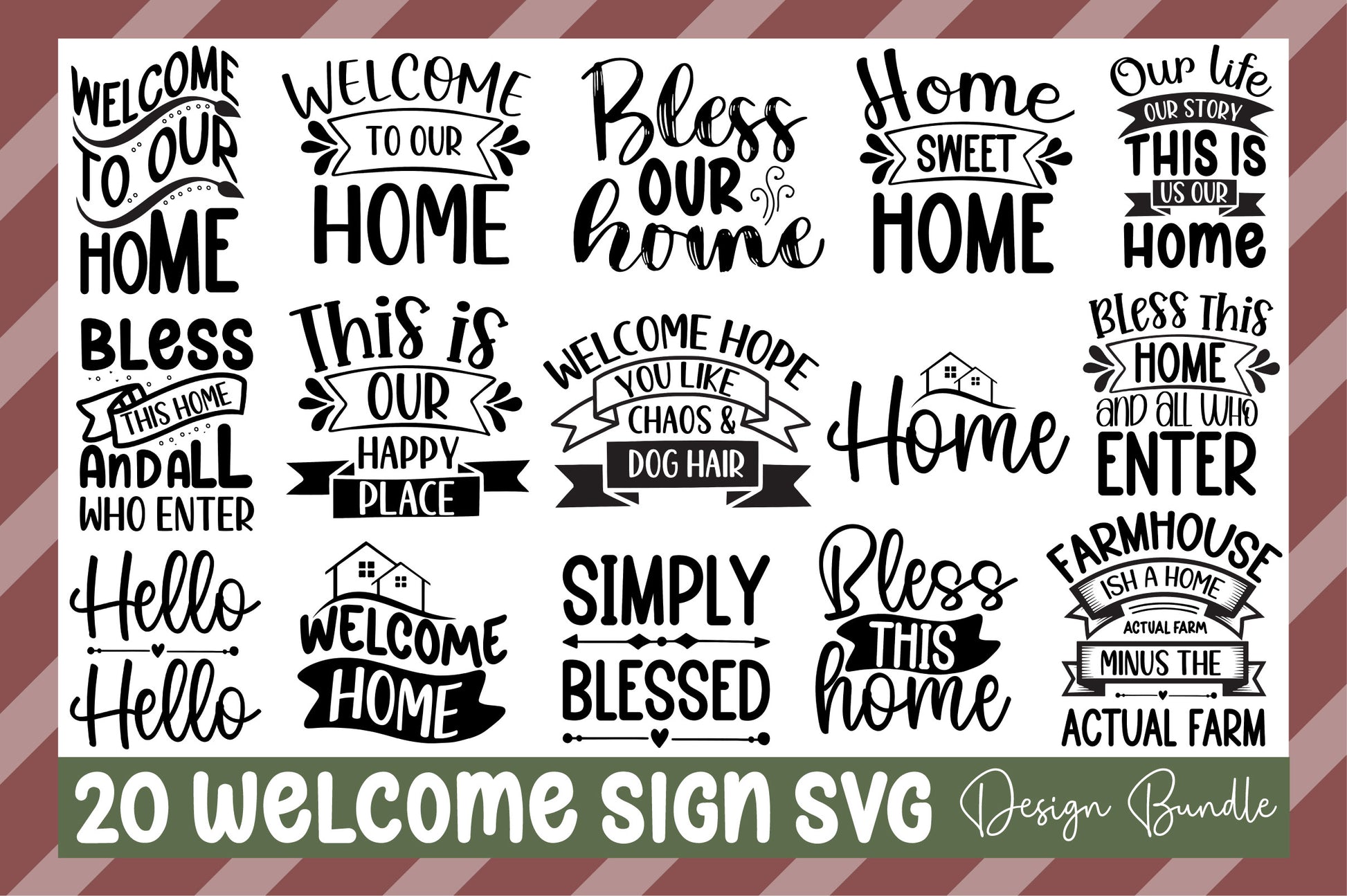 A Welcome SVG Bundle - CraftNest - Digital Crafting and Art