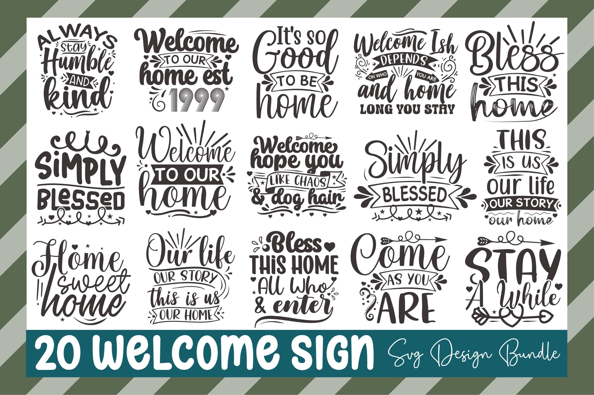 Welcome Sign Bundle - CraftNest - Digital Crafting and Art
