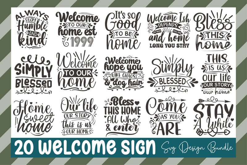 Welcome Sign Bundle - CraftNest - Digital Crafting and Art
