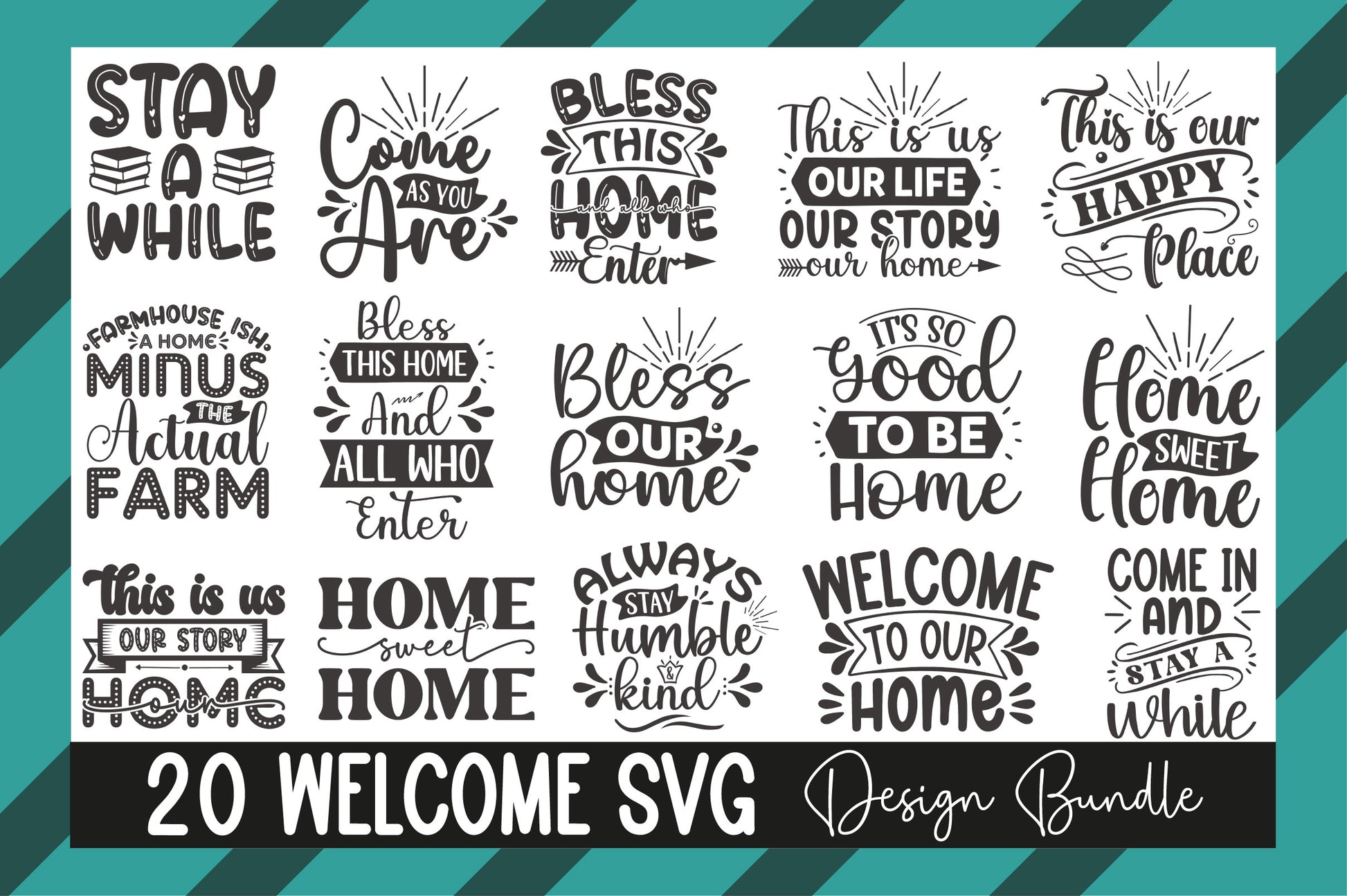 Welcome SVG Bundle - CraftNest - Digital Crafting and Art