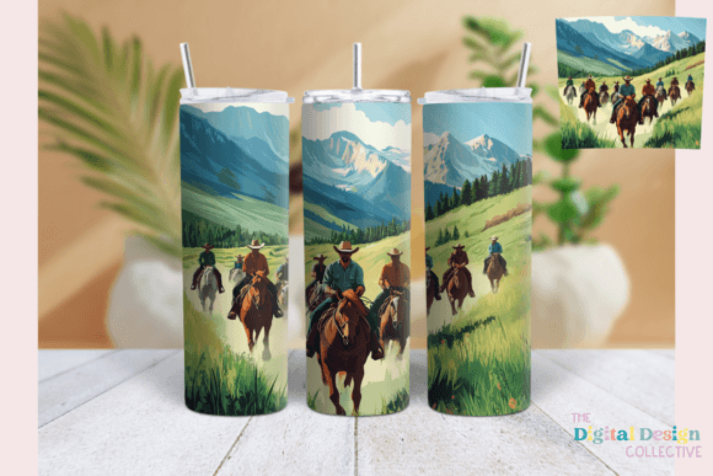 Western Cowboy Tumbler Wrap Bundle