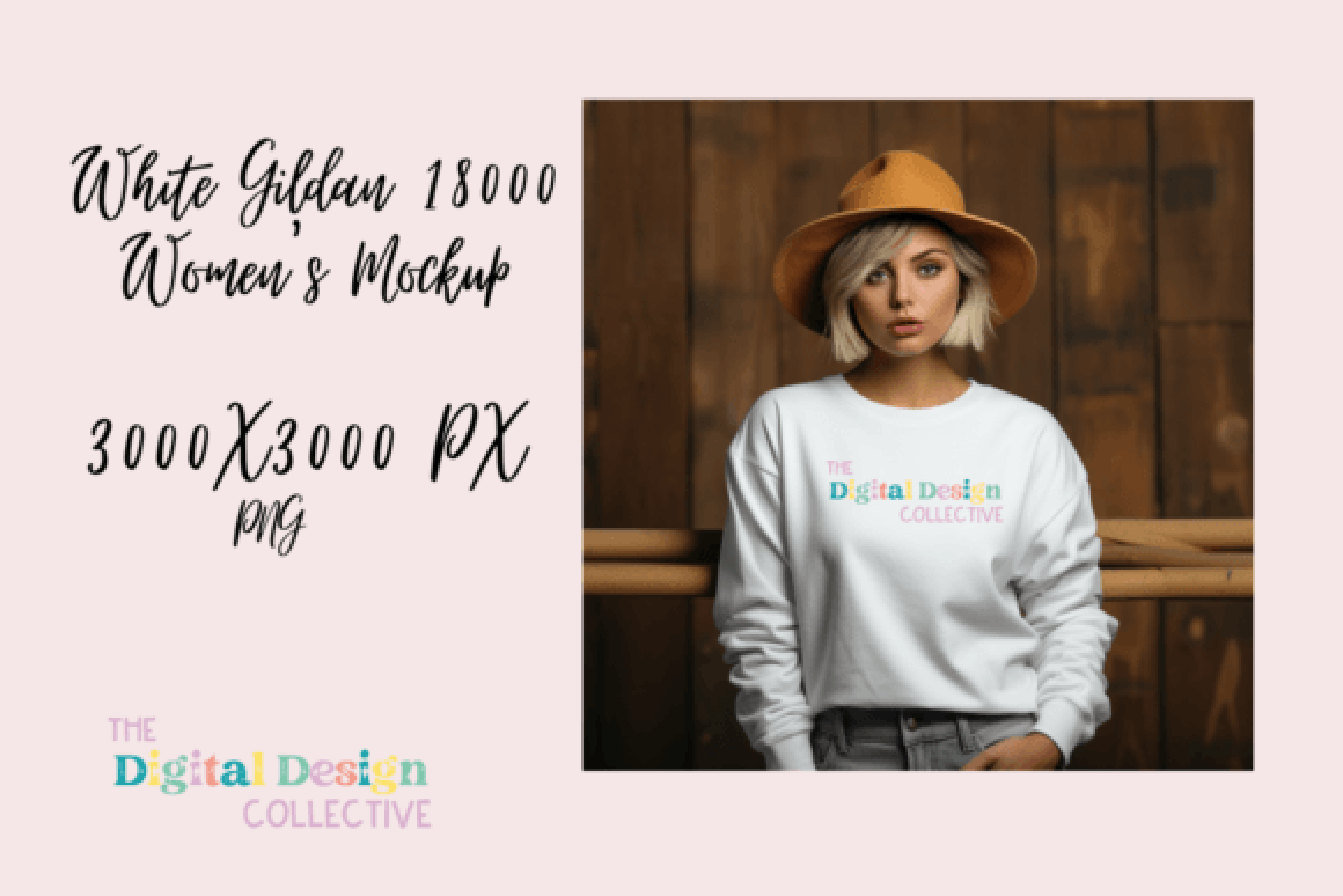 Western Gildan 18000 Sweater Mockup