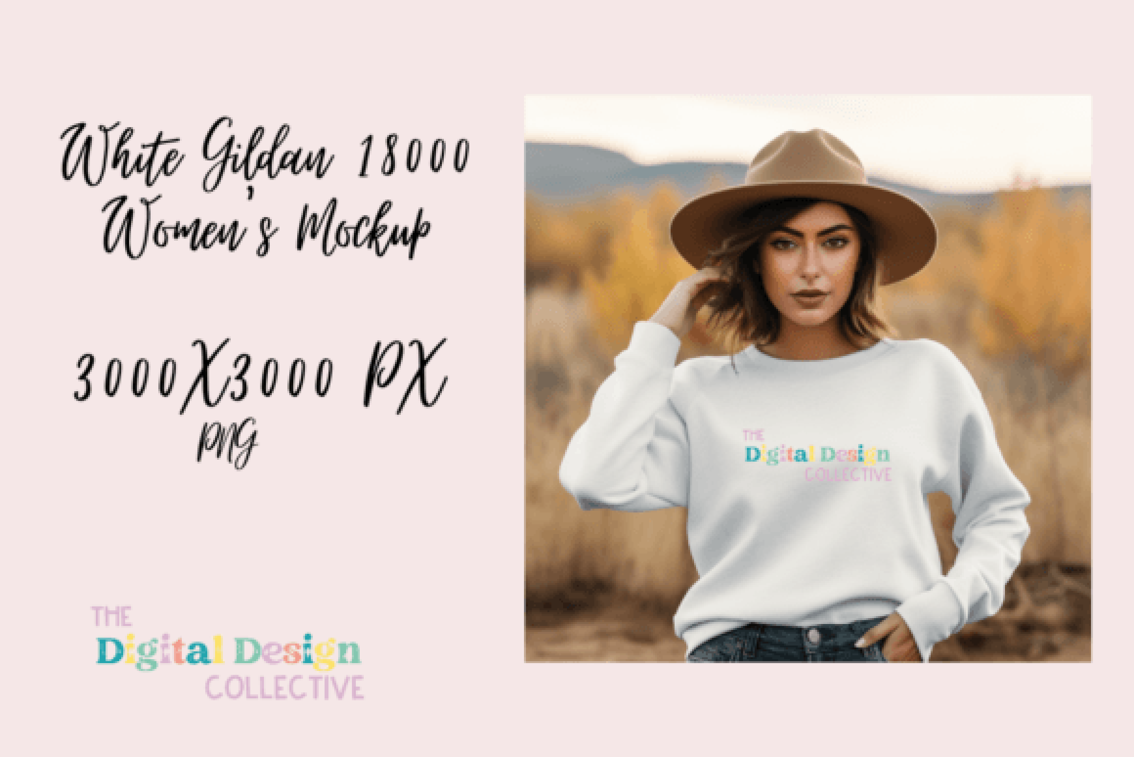 Western Gildan 18000 Sweater Mockup