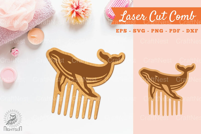 Whale Laser Cut Comb SVG Bundle - CraftNest - Digital Crafting and Art