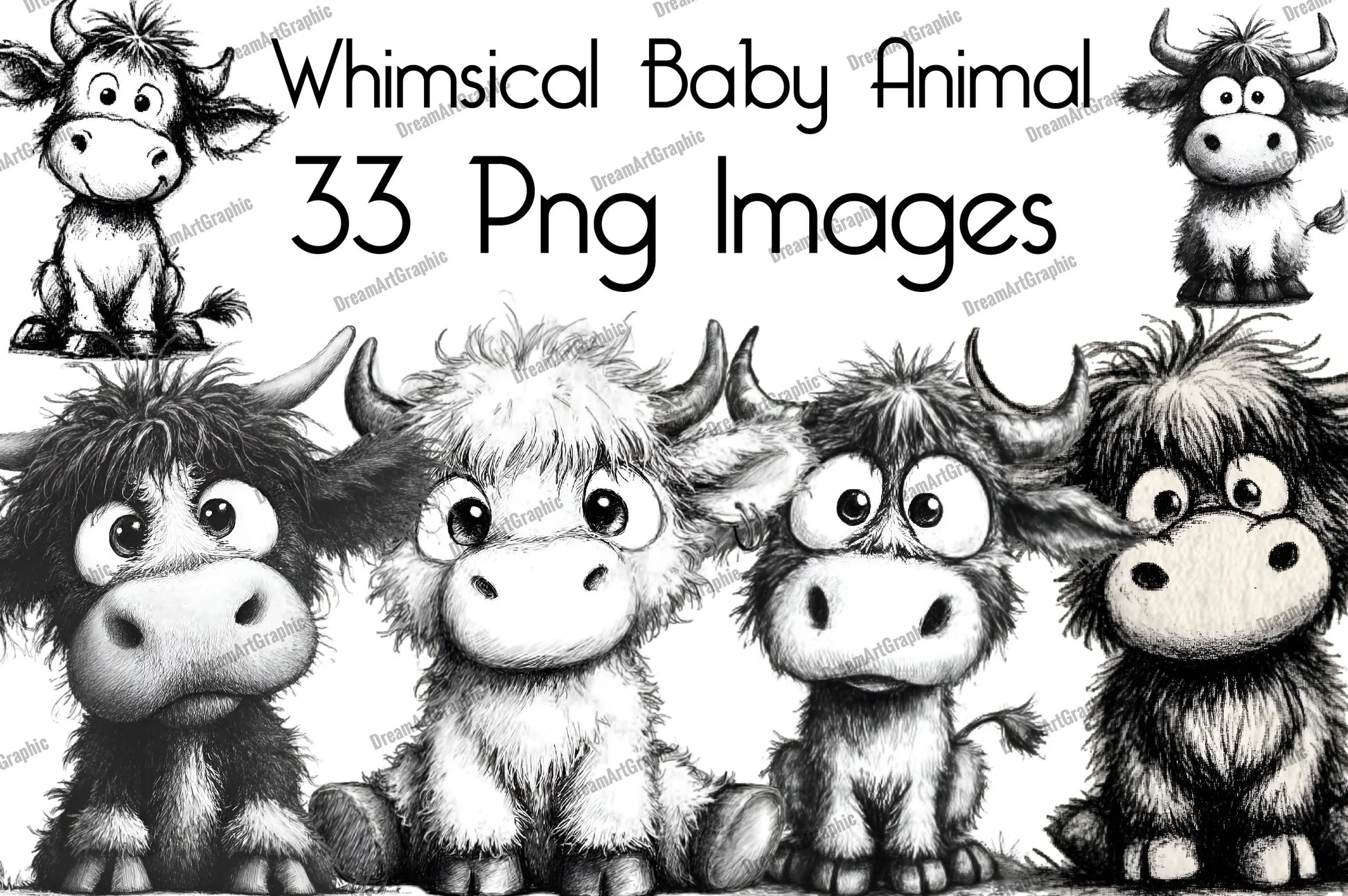 Whimsical Baby Animal Clipart Bundle - CraftNest - Digital Crafting and Art