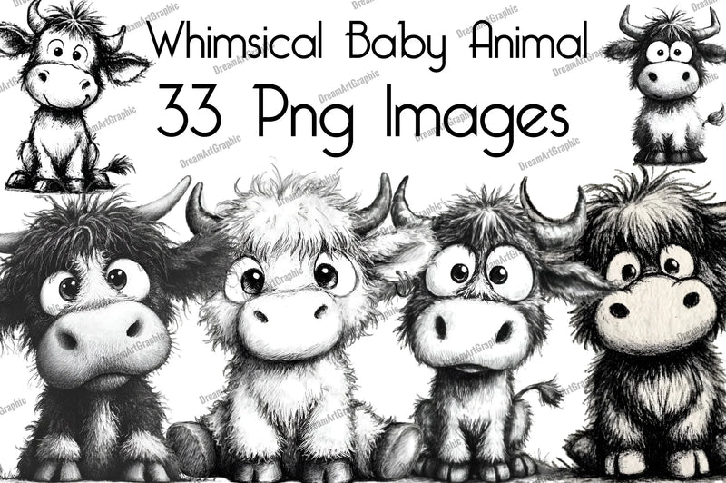 Whimsical Baby Animal Clipart Bundle - CraftNest - Digital Crafting and Art