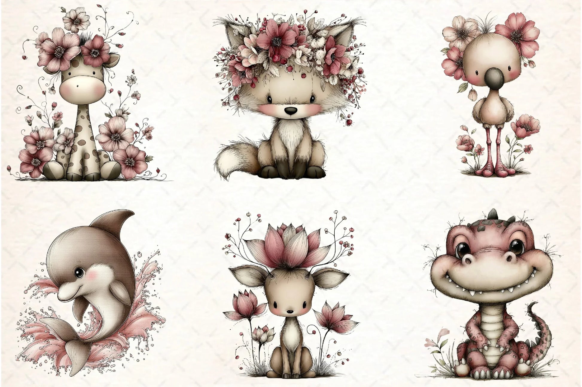 Whimsical Baby Animal Clipart Bundle - CraftNest - Digital Crafting and Art