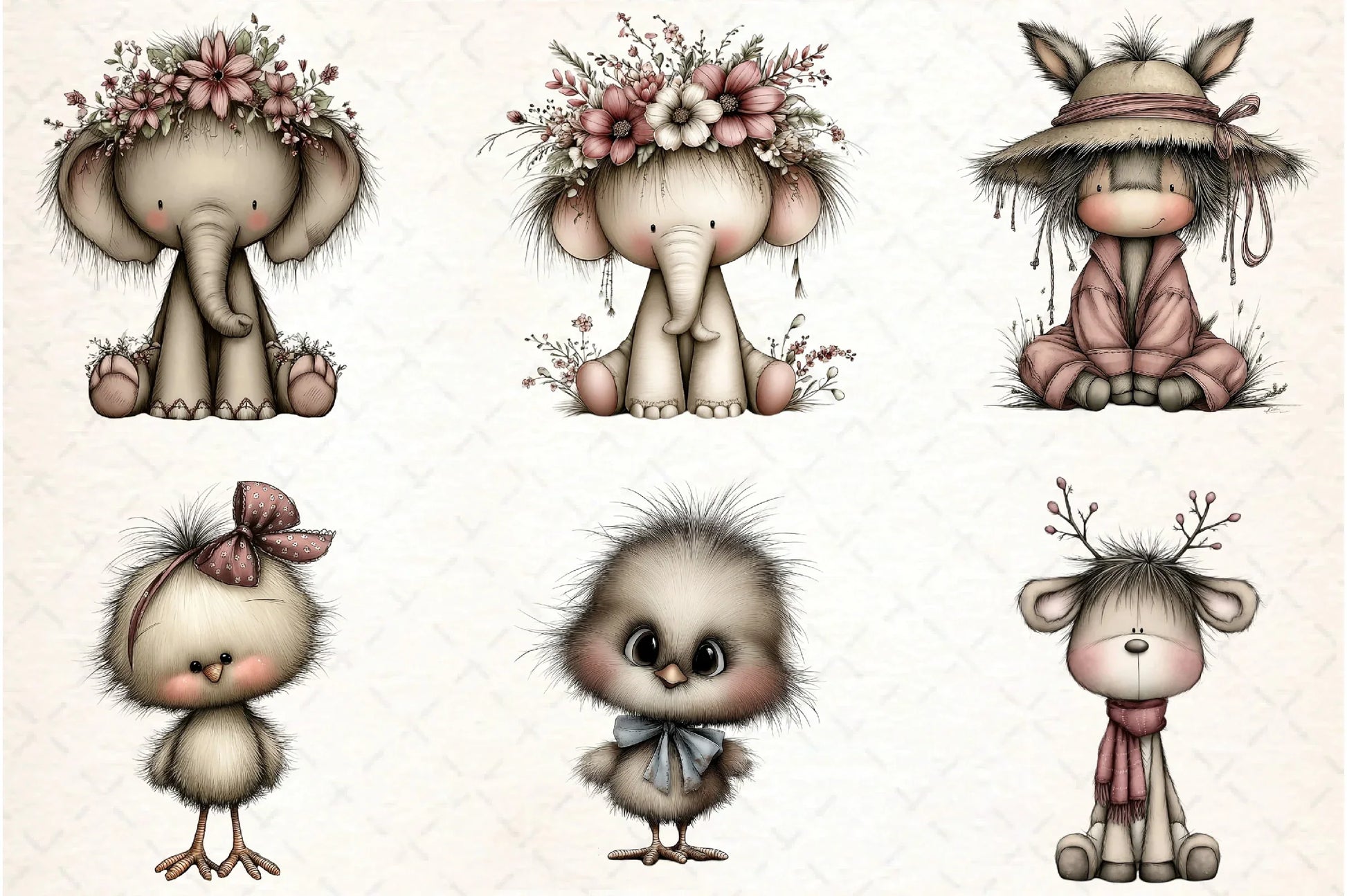Whimsical Baby Animal Clipart Bundle - CraftNest - Digital Crafting and Art