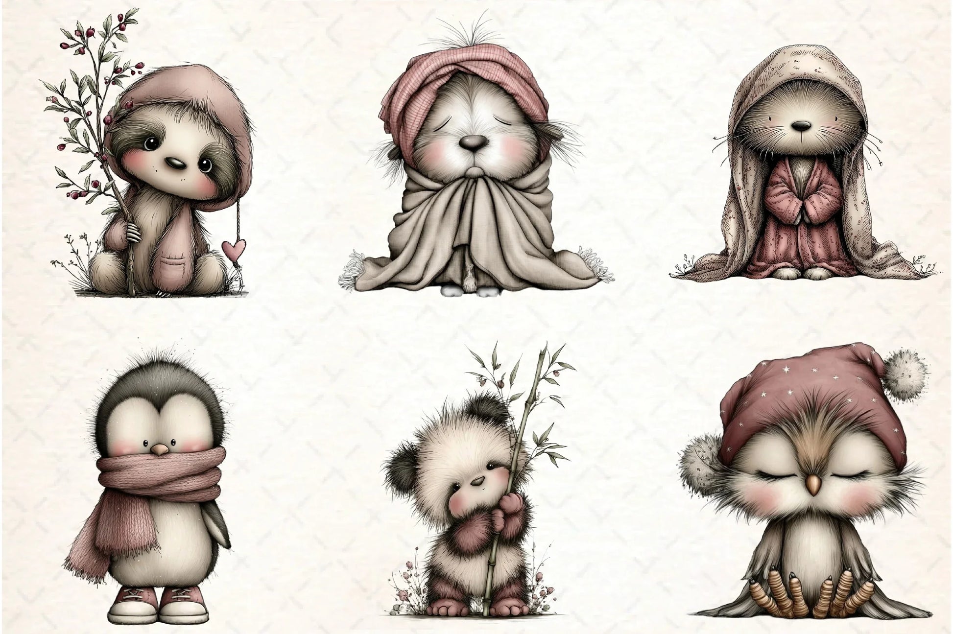 Whimsical Baby Animal Clipart Bundle - CraftNest - Digital Crafting and Art