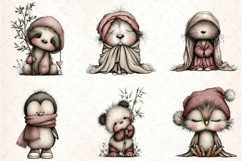 Whimsical Baby Animal Clipart Bundle - CraftNest - Digital Crafting and Art