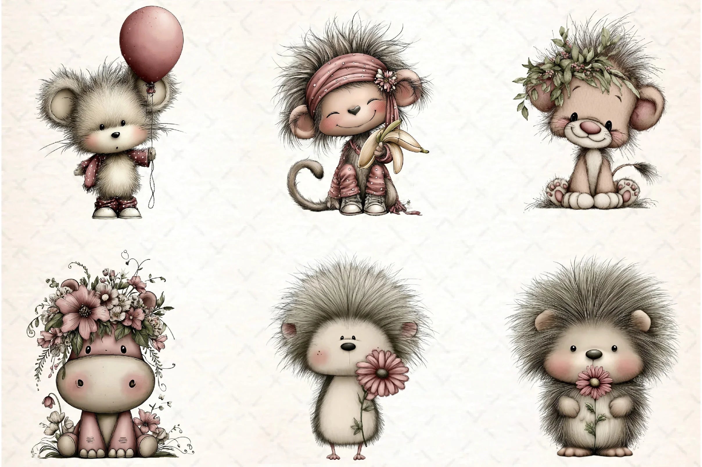 Whimsical Baby Animal Clipart Bundle - CraftNest - Digital Crafting and Art