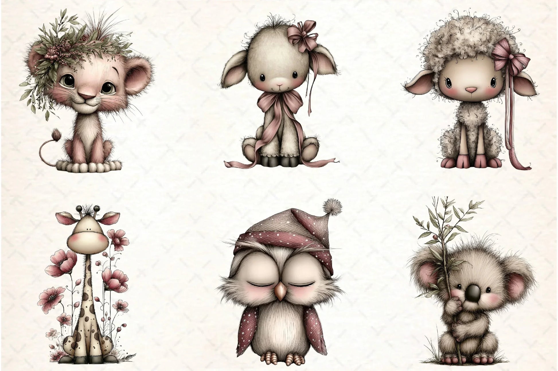Whimsical Baby Animal Clipart Bundle - CraftNest - Digital Crafting and Art