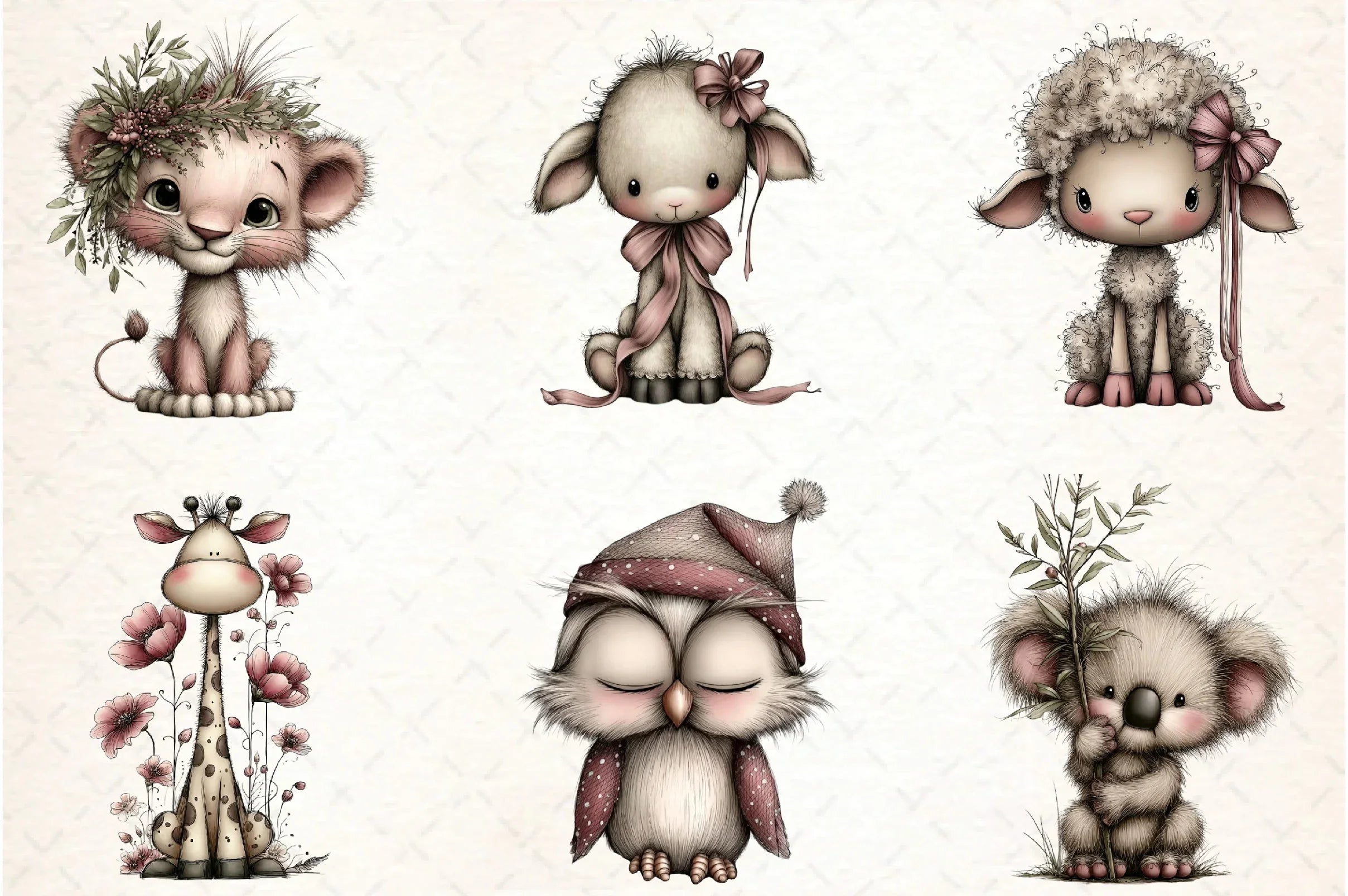 Whimsical Baby Animal Clipart Bundle - CraftNest - Digital Crafting and Art