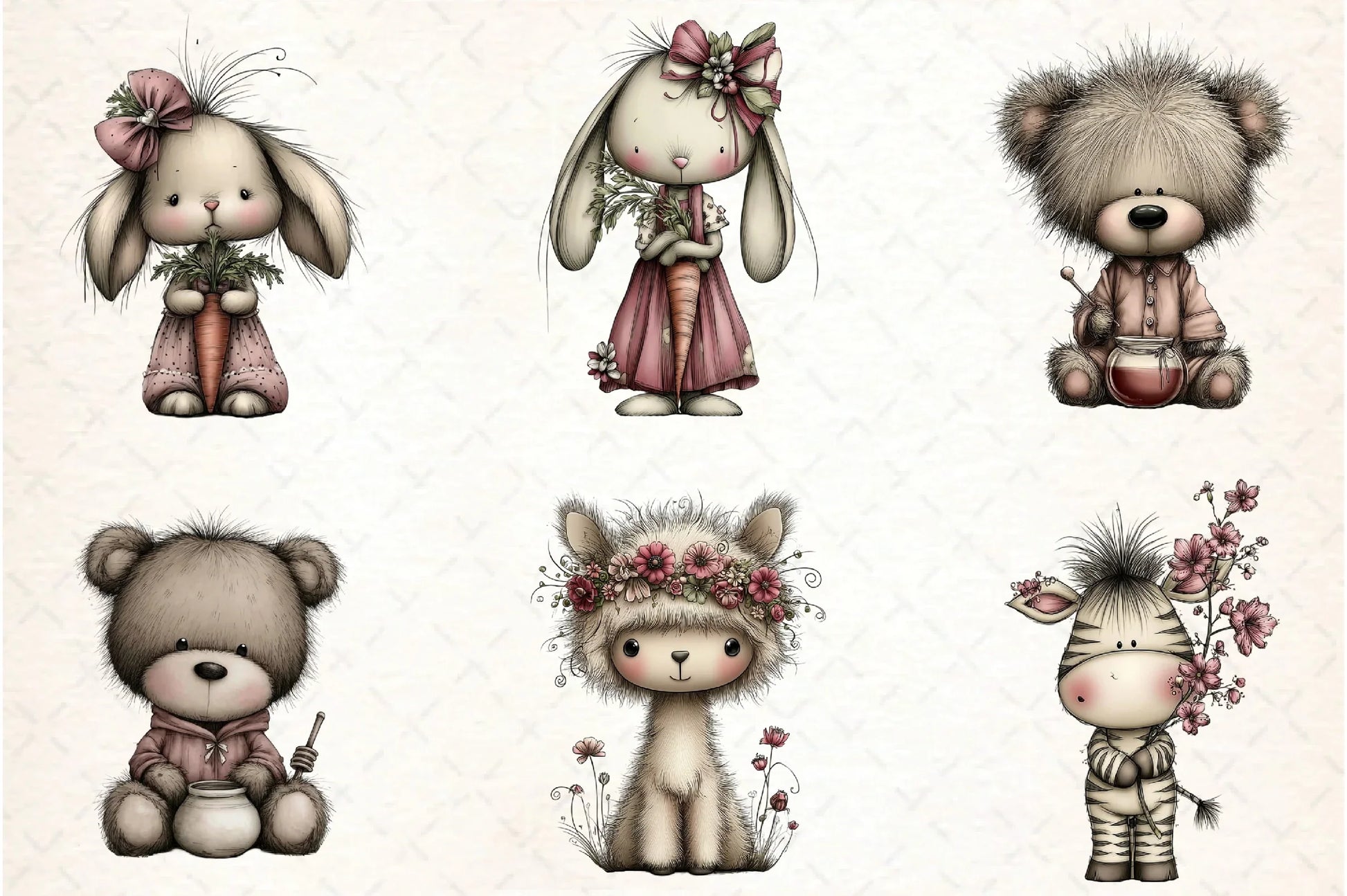 Whimsical Baby Animal Clipart Bundle - CraftNest - Digital Crafting and Art