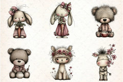 Whimsical Baby Animal Clipart Bundle - CraftNest - Digital Crafting and Art