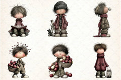 Whimsical Boy Clipart Bundle - CraftNest - Digital Crafting and Art