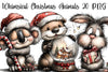 Whimsical Christmas Animals Clipart Bundle